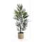 7ft. Kentia Artificial Palm in Handmade Natural Cotton Multicolored Woven Planter